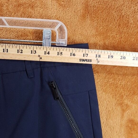 KARL LAGERFELD Pants Mens Size 32 Navy Tapered Leg Zip Pocket Trouser $179 - Picture 5 of 8